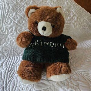 Rustic Dartmouth Plush Teddy Bear In Green Knit Sweater 10"